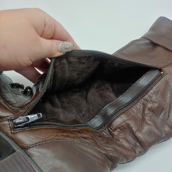 Leather Brown knee high boots 9.5